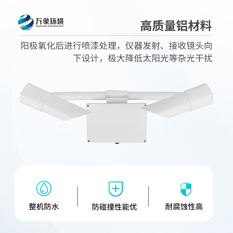 天氣現(xiàn)象傳感器采用前向散射法測量空氣總消光系數(shù)，進(jìn)而計(jì)算當(dāng)前能見度